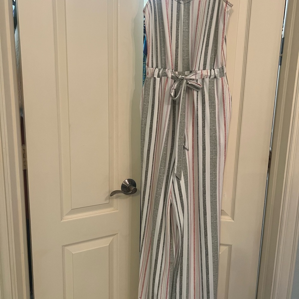 Derek Heart Multicolor Striped Jumper with pockets.